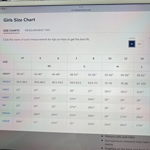 Vineyard Vines Sankaty Skort Navy Stripe Girls Medium - Picture 12 of 13